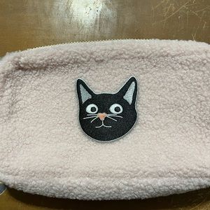 NWOT Stoney Clover Lane large pouch with adhesive black cat patch